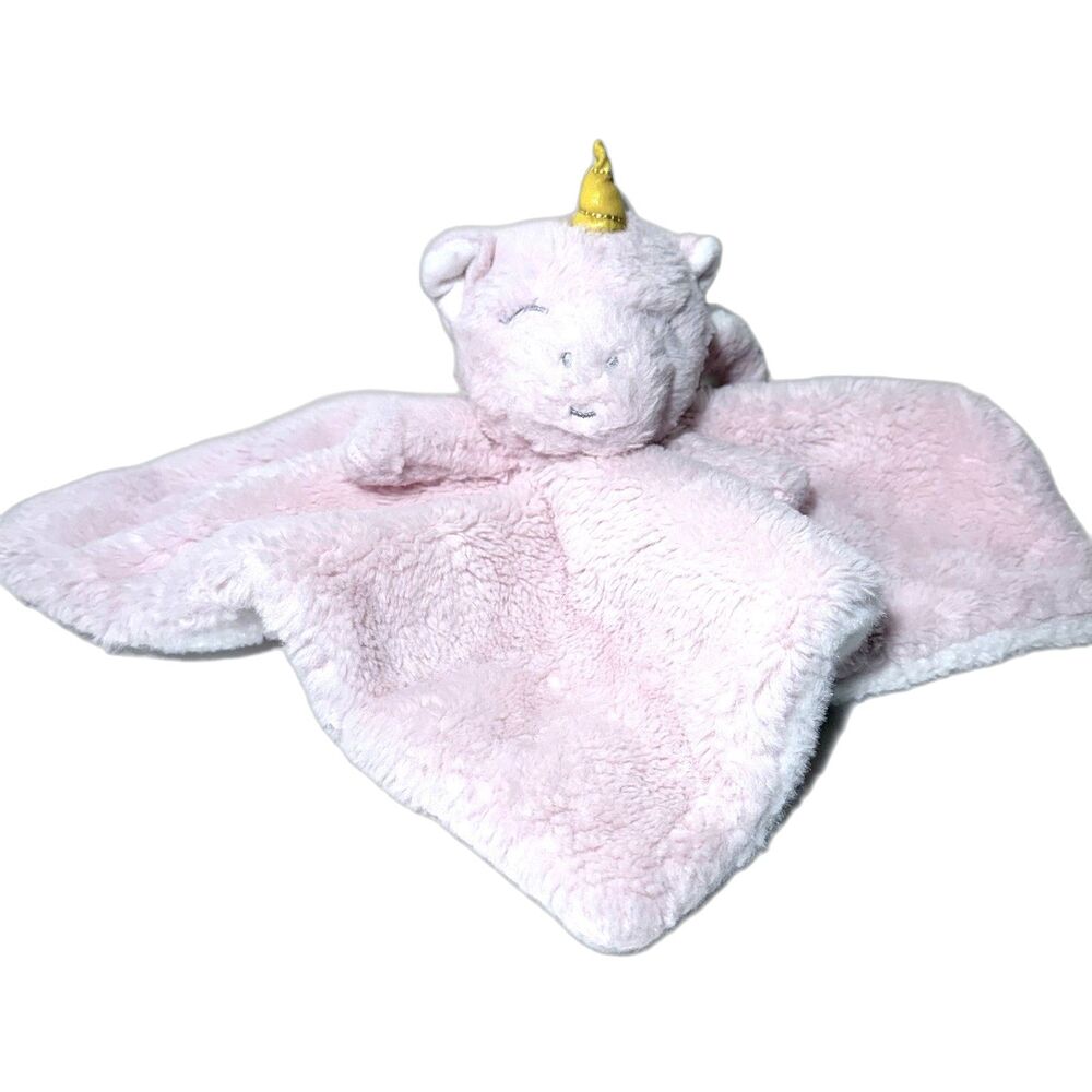 Dreamgro Lovely Baby Security Blanket Pink Fluffy Unicorn Rattle